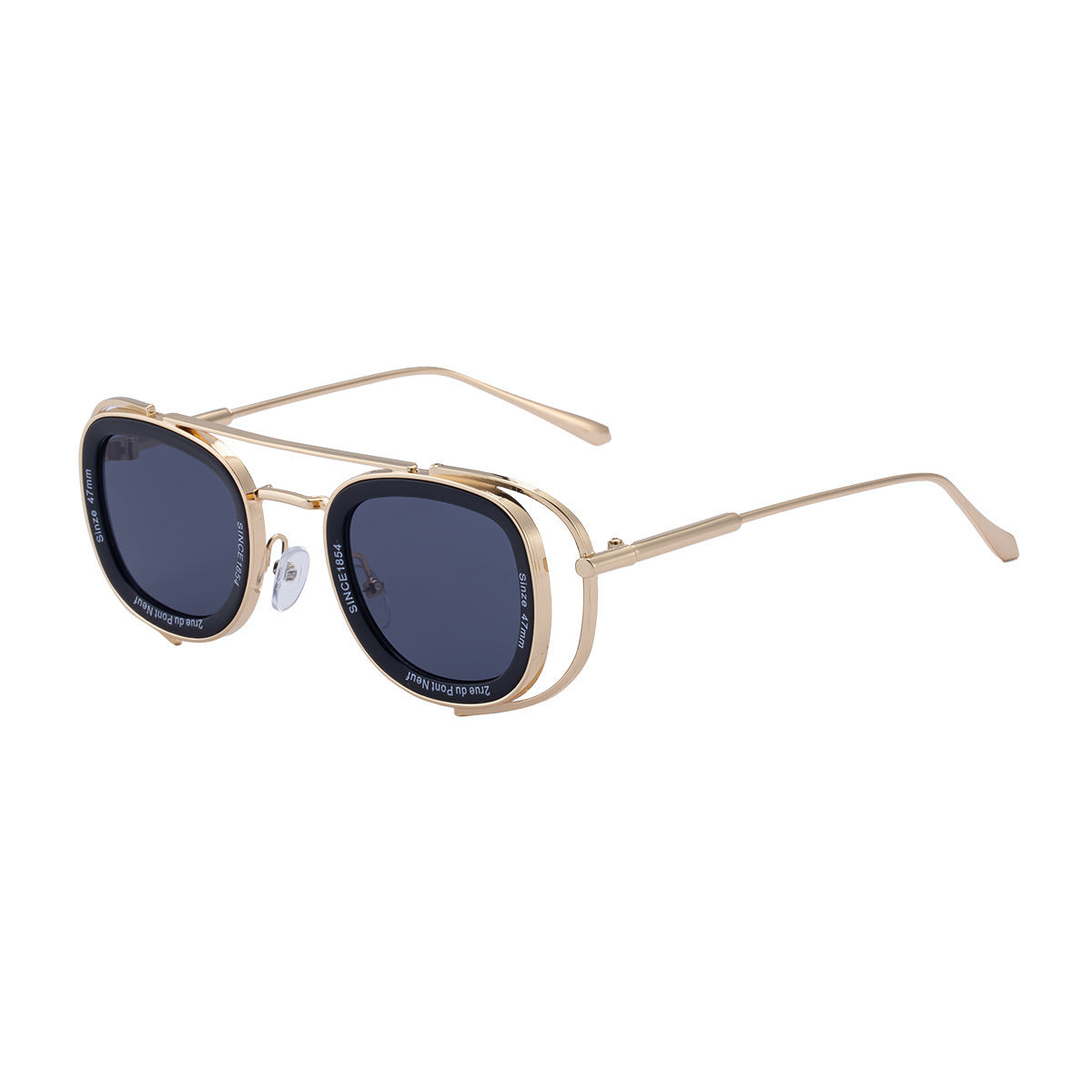 Avant Garde Oval Retro Steam Punk Sunglasses
