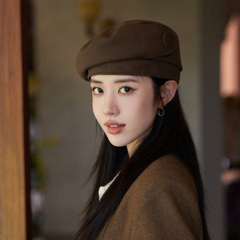 Women's Fashion Button Beret, Multi Colours