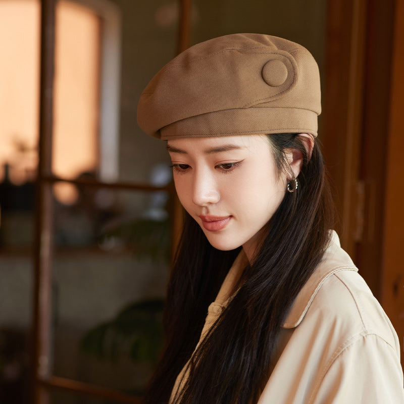 Women's Fashion Button Beret, Multi Colours