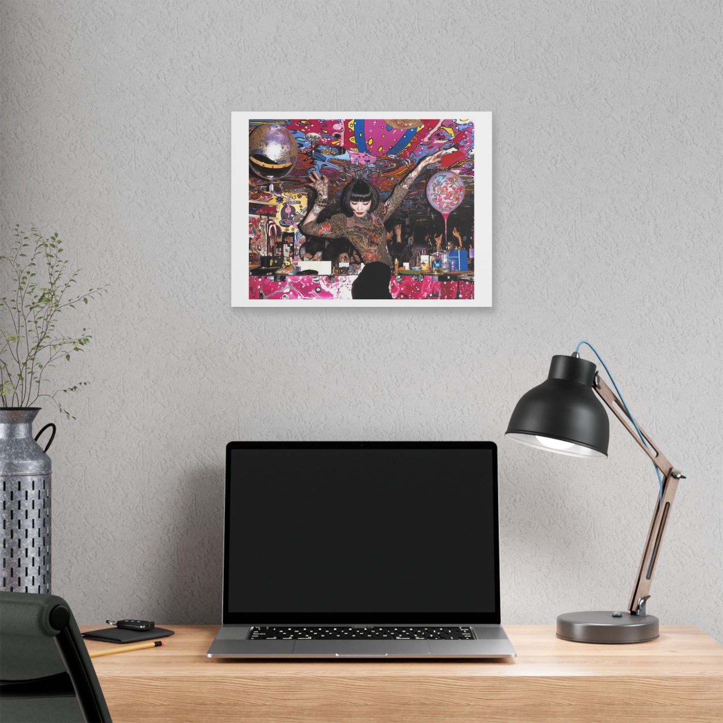 Psychedelic Japan VI Abstract Art 'Designed by 'AI Canvas Art Print