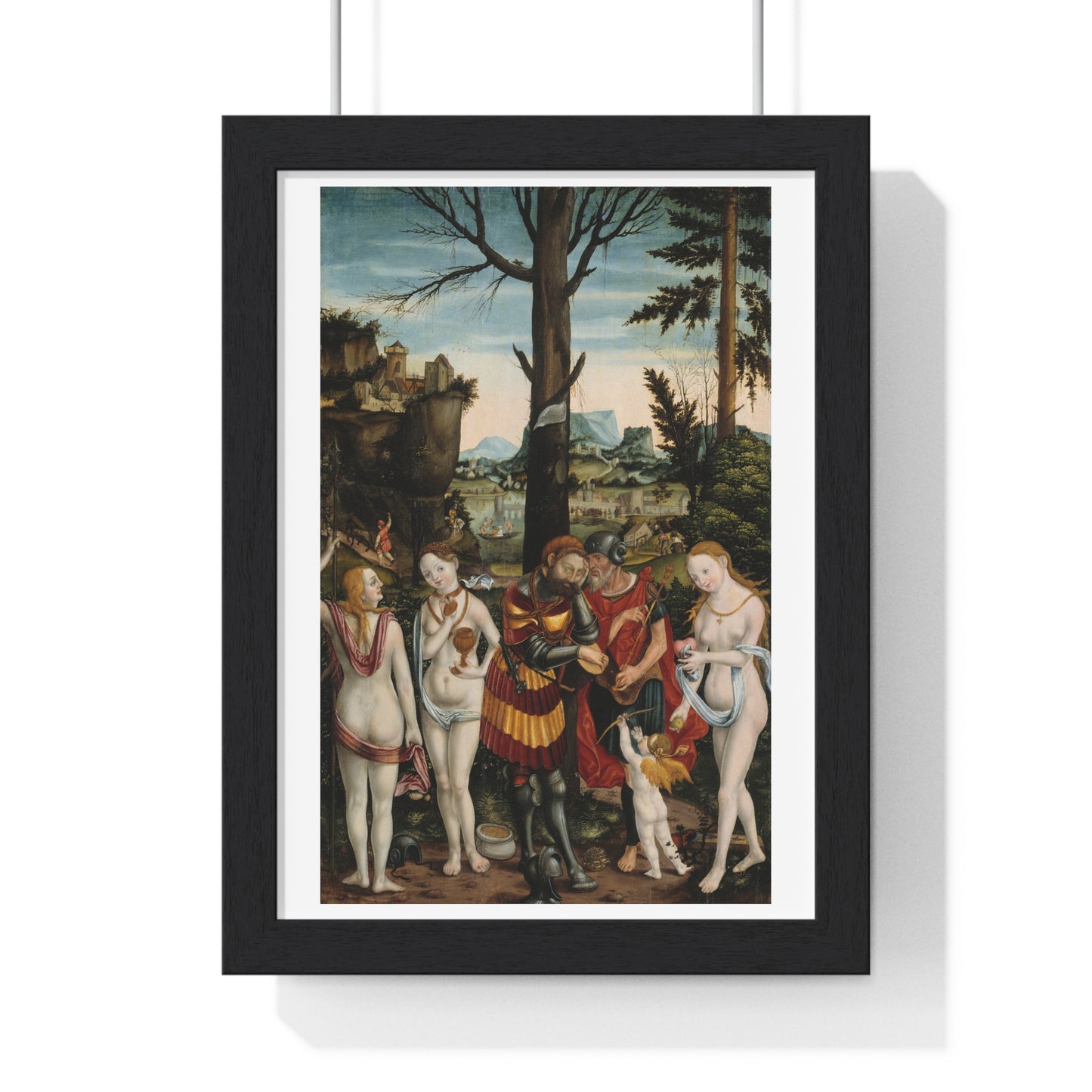 The Dream of Paris (1536) by Matthias Gerung, from the Original, Framed Art Print