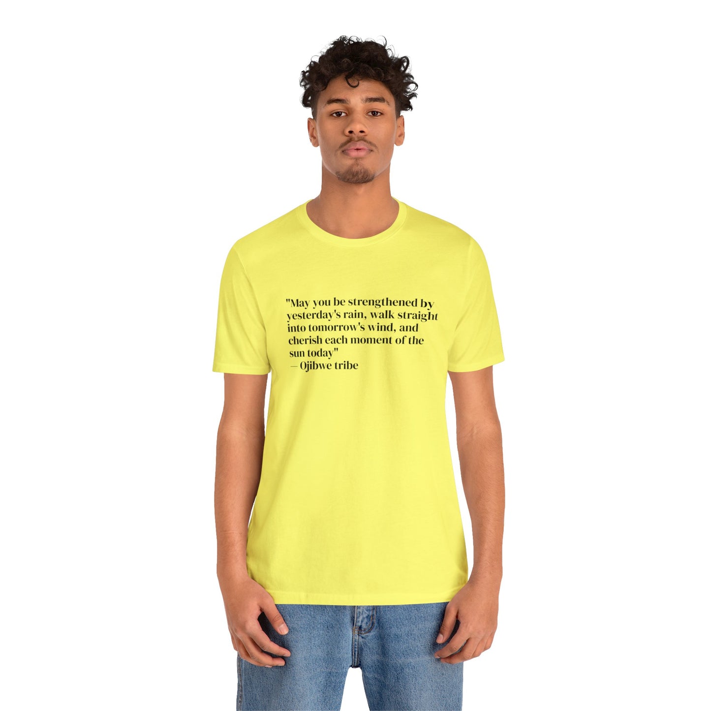 'Gratitude' Ojibwe Native American Tribe Quote, Soft Jersey T-Shirt