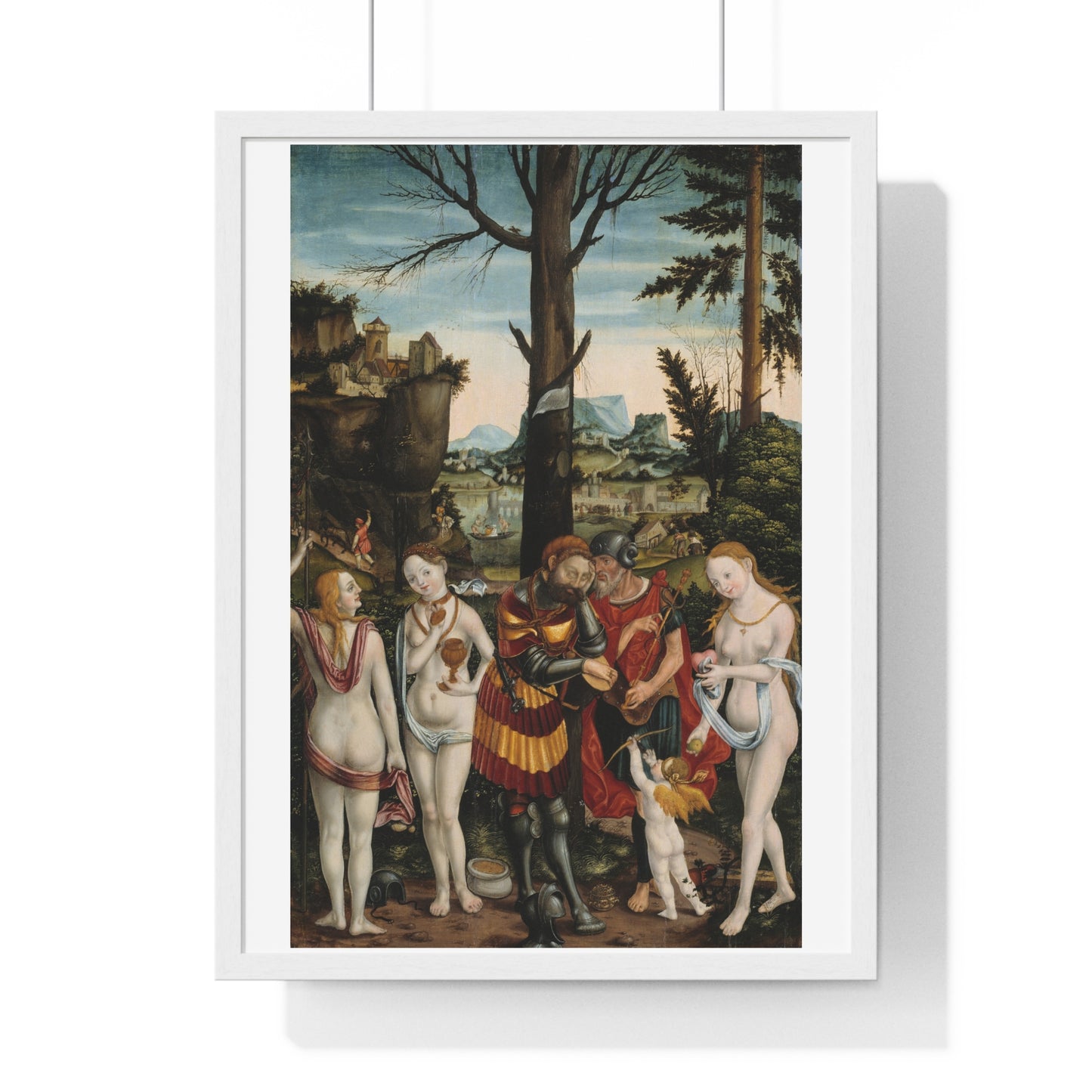 The Dream of Paris (1536) by Matthias Gerung, from the Original, Framed Art Print