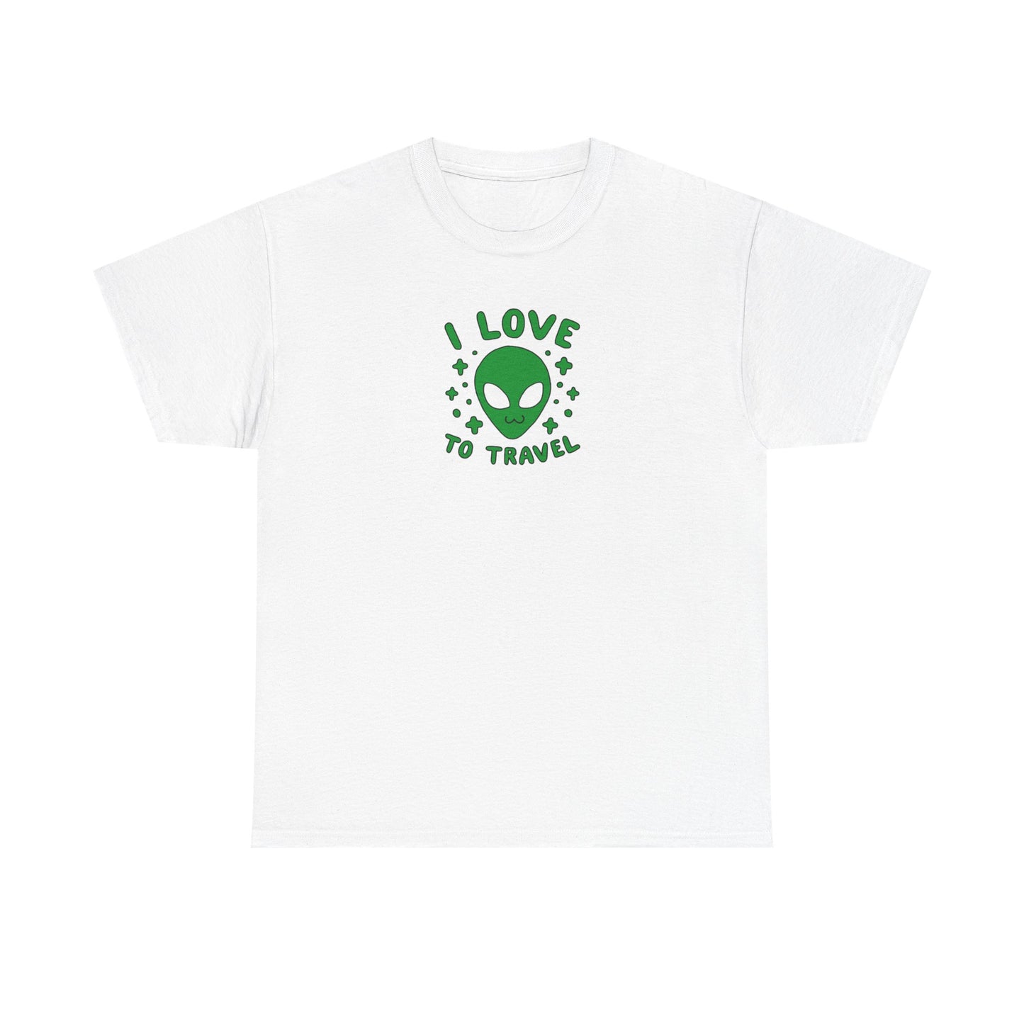 I Love To Travel, Alien Design T-Shirt