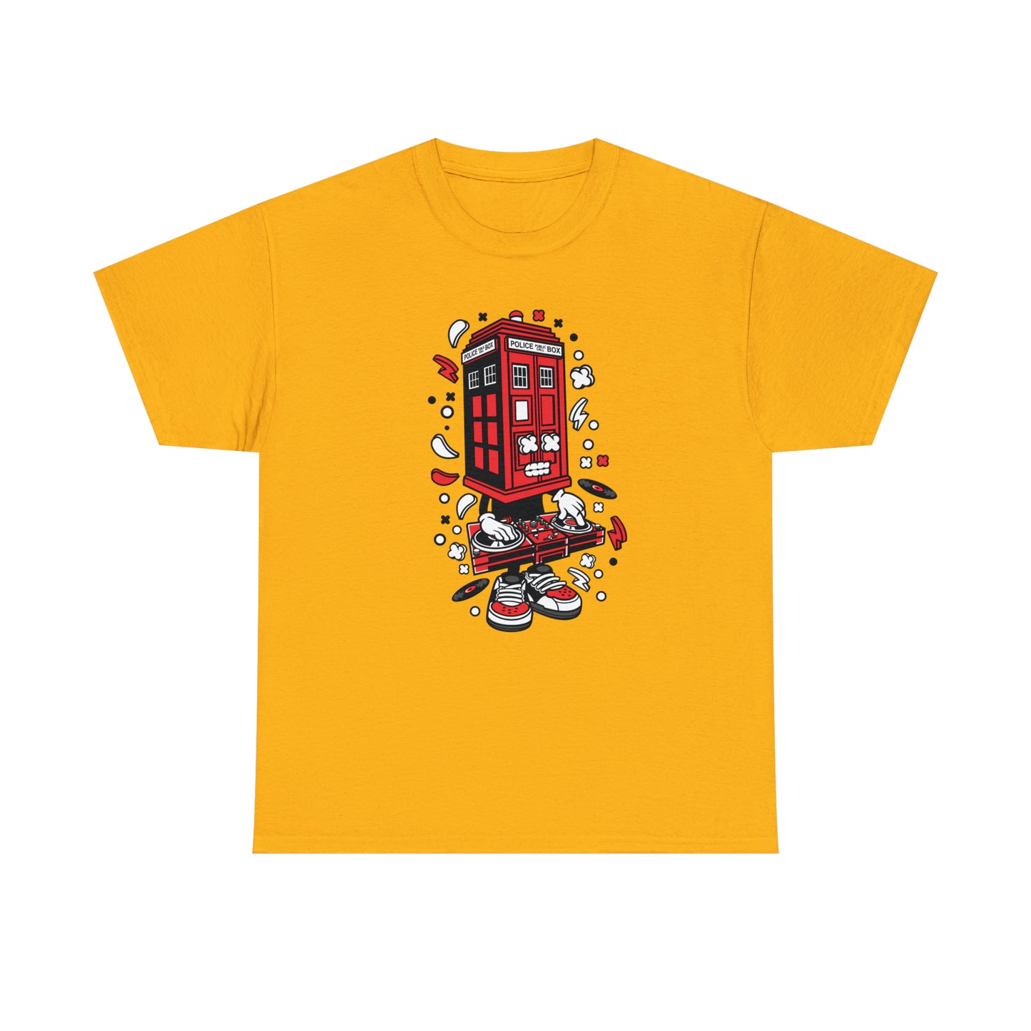 Police Box DJ Cartoon T-Shirt
