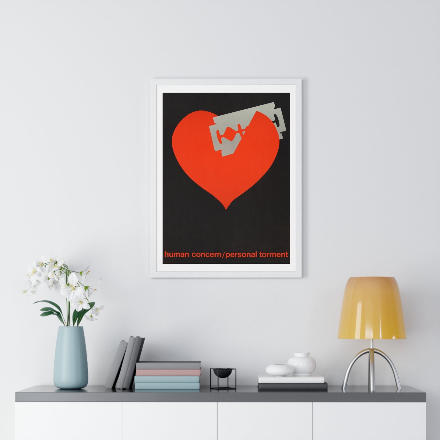 Human Concern, Personal Torment, Poster Art, from the Original, Framed Art Print