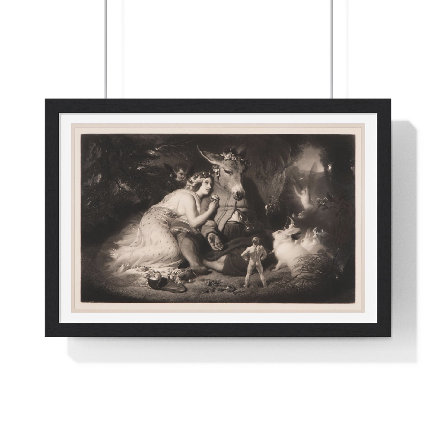 A Midsummer Night's Dream (1857) Engraving by Samuel Cousins from the Original, Framed Art Print