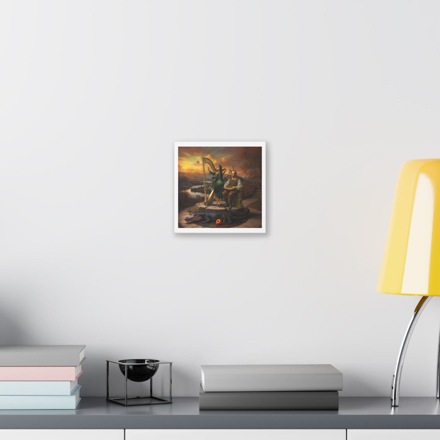 Duet, Surrealist Art 'Designed by AI' Canvas Art Print