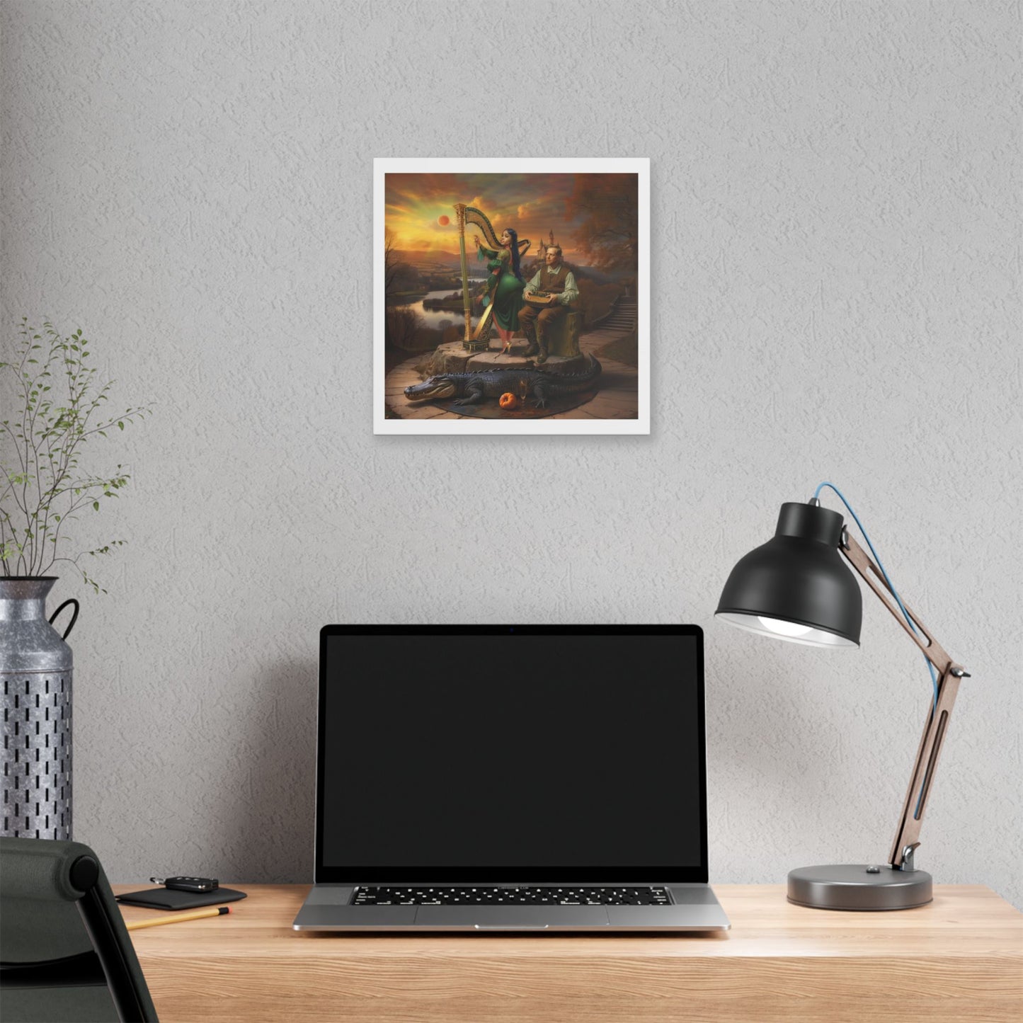 Duet, Surrealist Art 'Designed by AI' Canvas Art Print