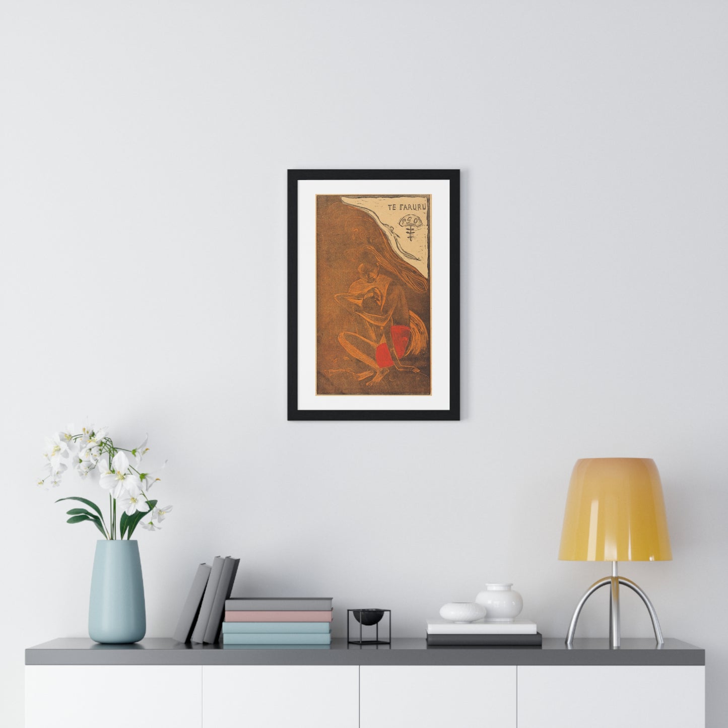 Te Faruru 'They are Making Love Here' (1894-1895) by Paul Gauguin and Louis Roy, from the Original, Framed Art Print