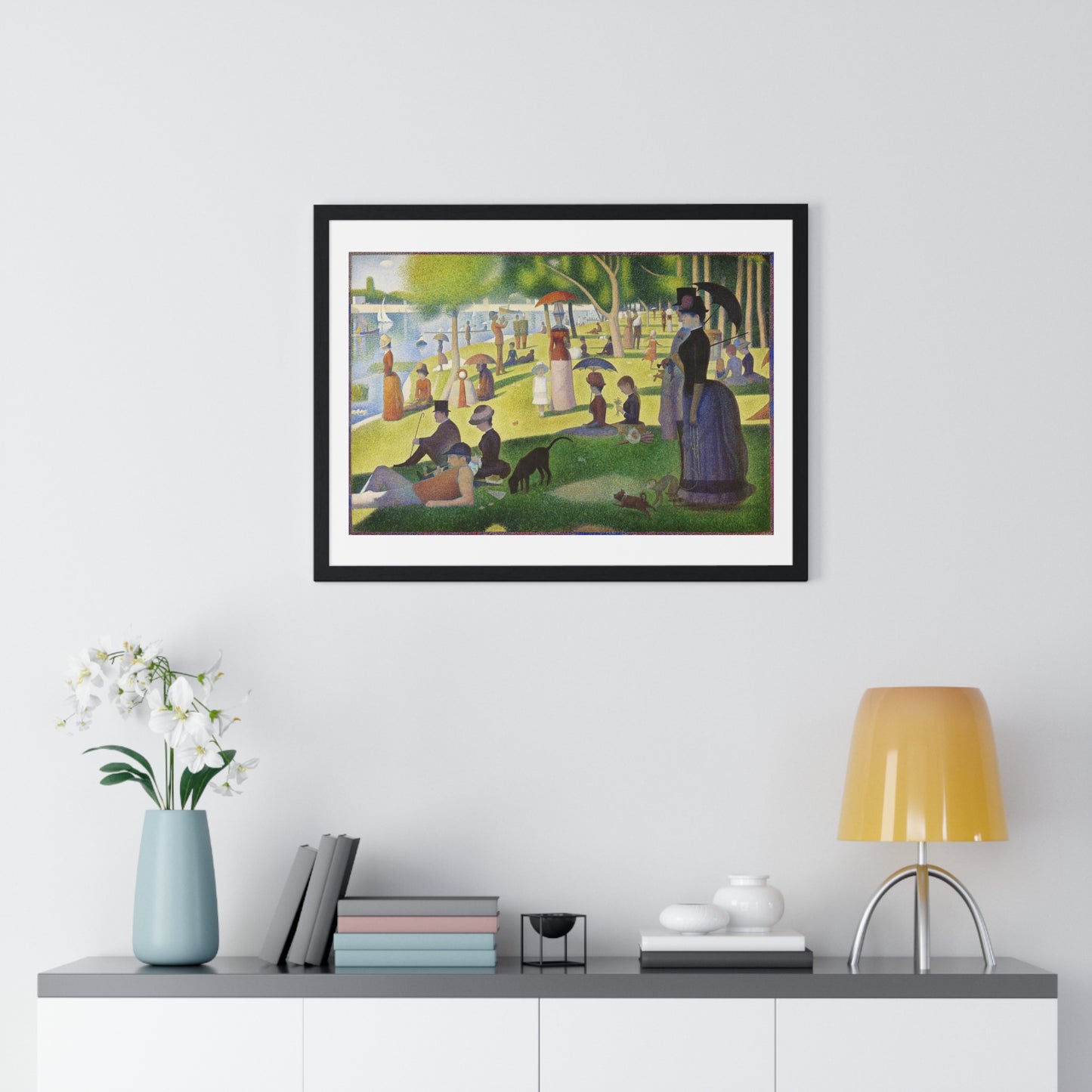 A Sunday on La Grande Jatte (1884) by Georges Seurat, fom the Original, Framed Print