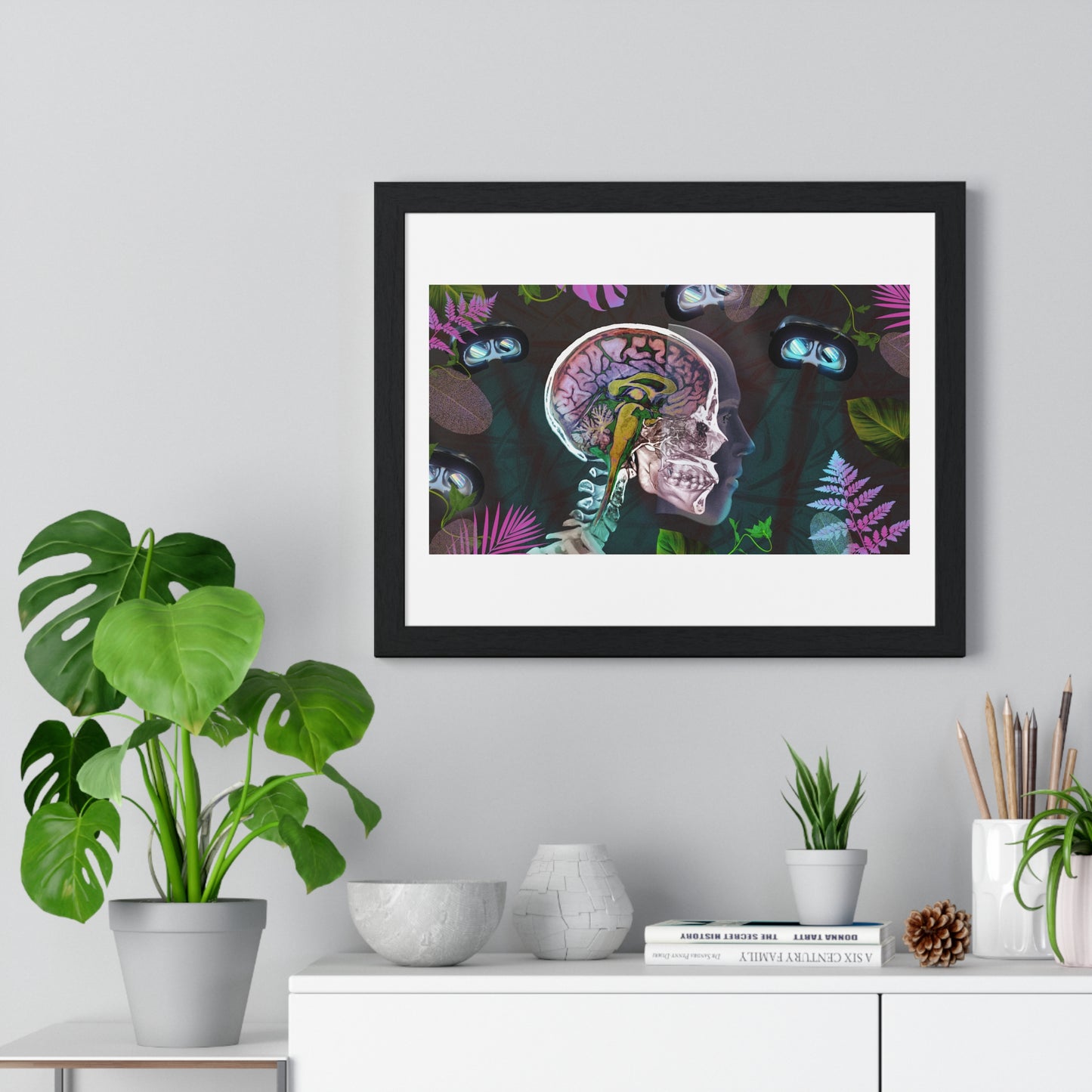 Psychedelics and Virtual Reality Art Framed Print