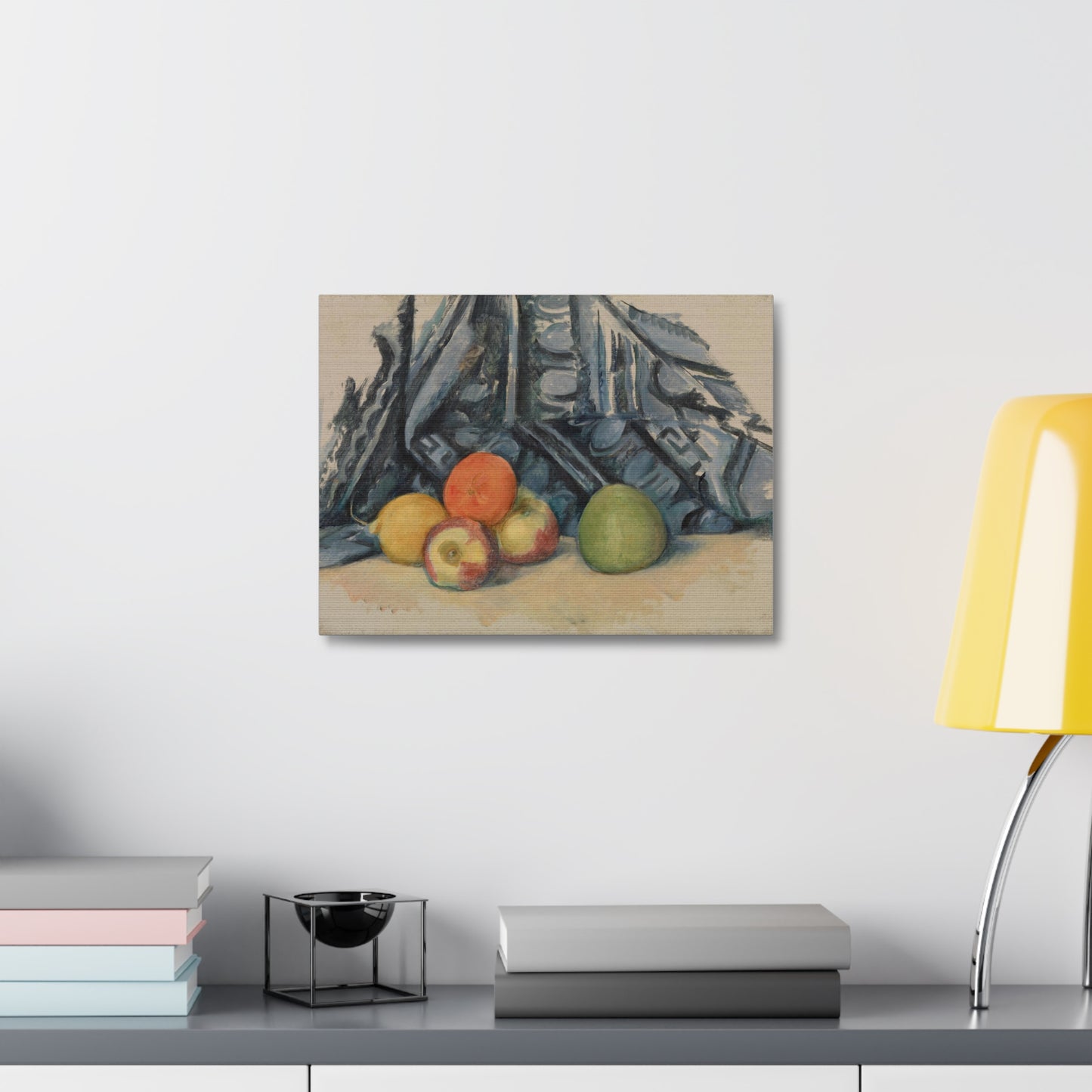 Apples and Cloth 'Pommes et Tapis' (1893–1894) by Paul Cézanne, Canvas Print from the Original Oil on Canvas