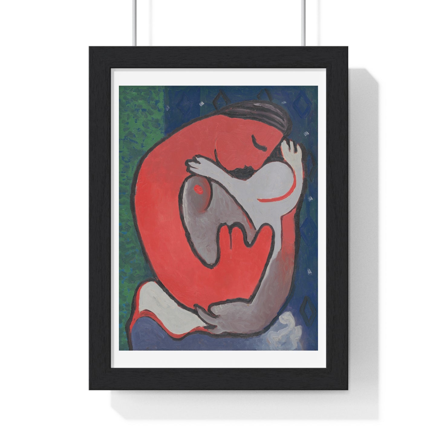 Mother's Embrace (1938) by Mikuláš Galanda, from the Original, Framed Art Print