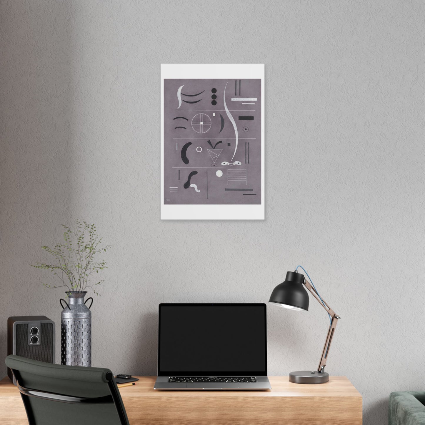 Four Parts (1932) by Wassily Kandinsky, from the Original, Canvas Art Print