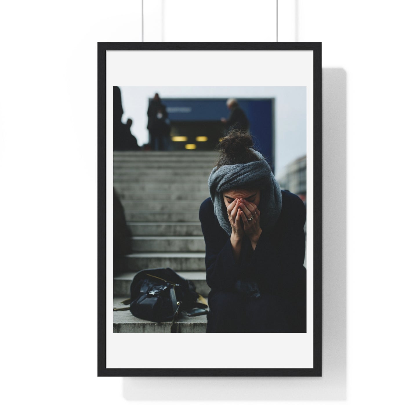 Raw Art Street Scene 'Designed by AI' Framed Art Print