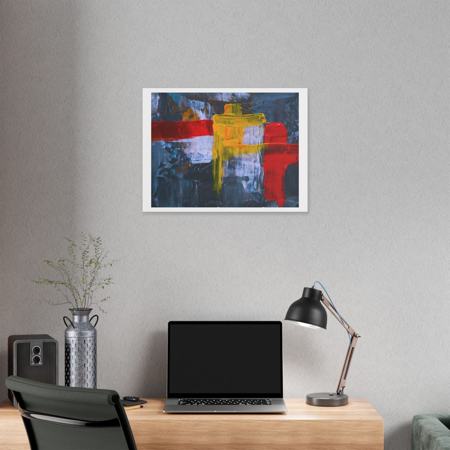 Bold Abstract Palette Knife Painting, Canvas Art Print