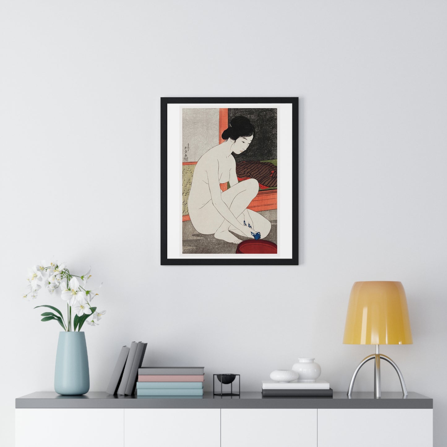 Yokugo no Onna 'Woman After a Bath' (1915) by Goyō Hashiguchi, from the Original, Framed Art Print