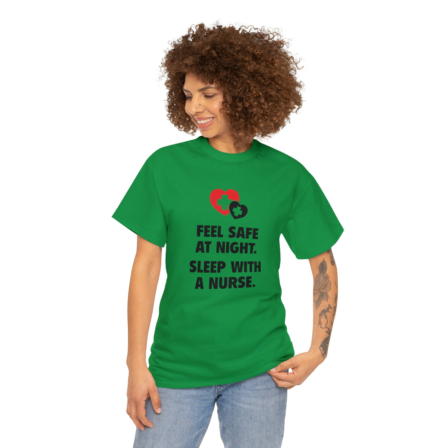 Feel Safe With a Nurse at Night, Funny T-Shirt