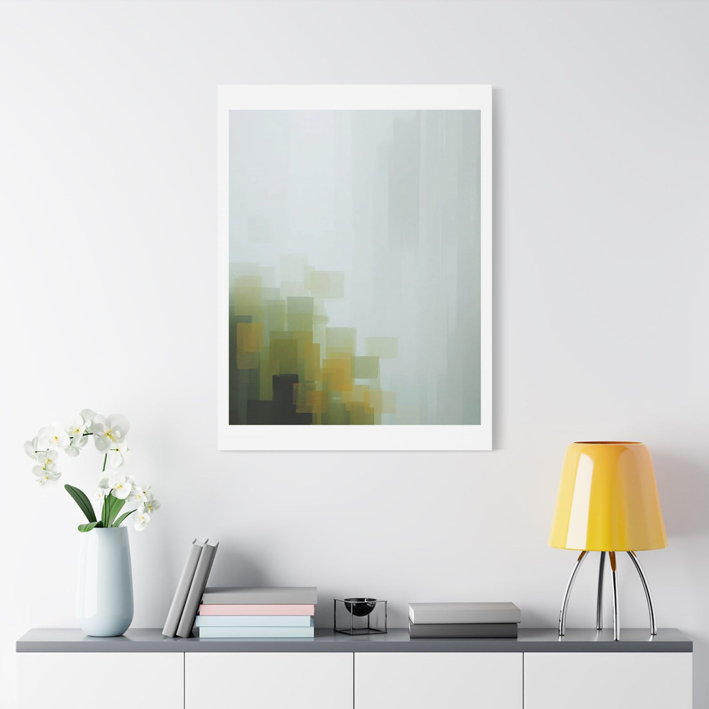 Faded Pastel Abstract Decor Art III 'Designed by AI' Print on Canvas