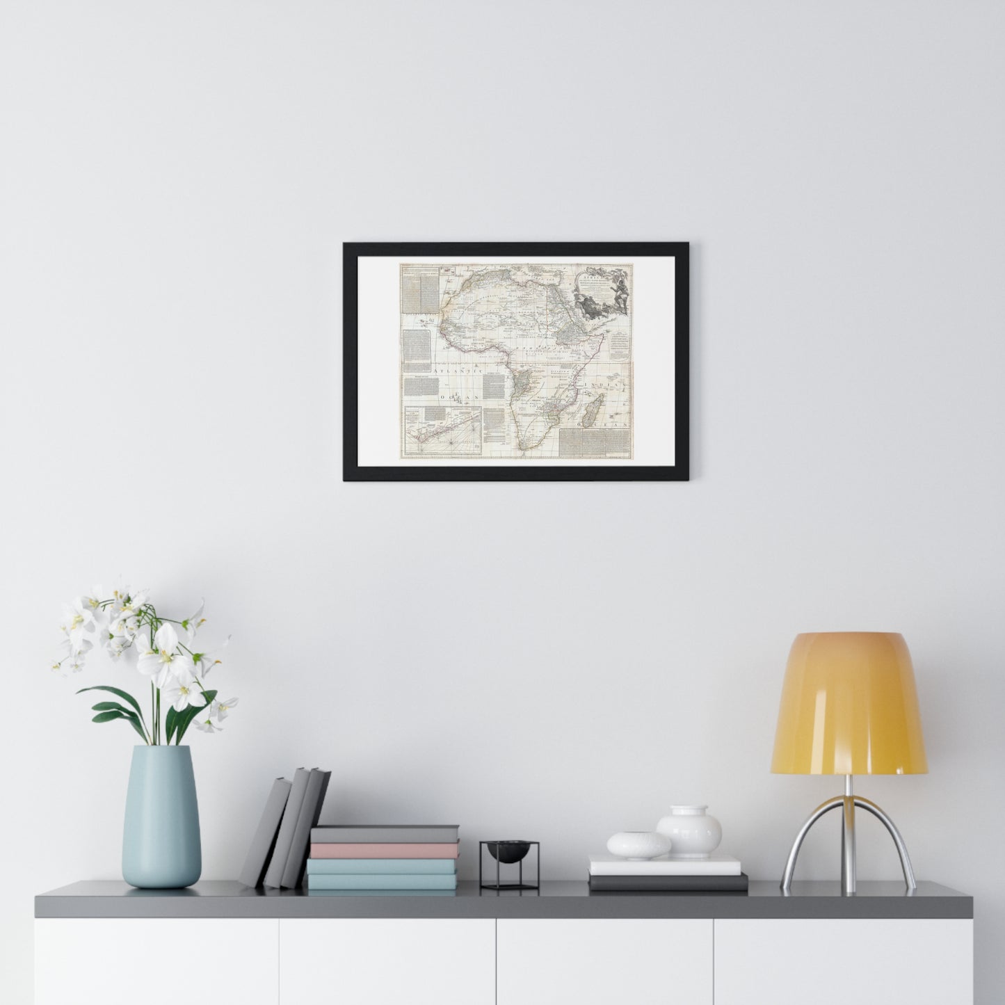 Historically Significant Map of Africa (1794) by Samuel Boulton, from the Original, Framed Art Print