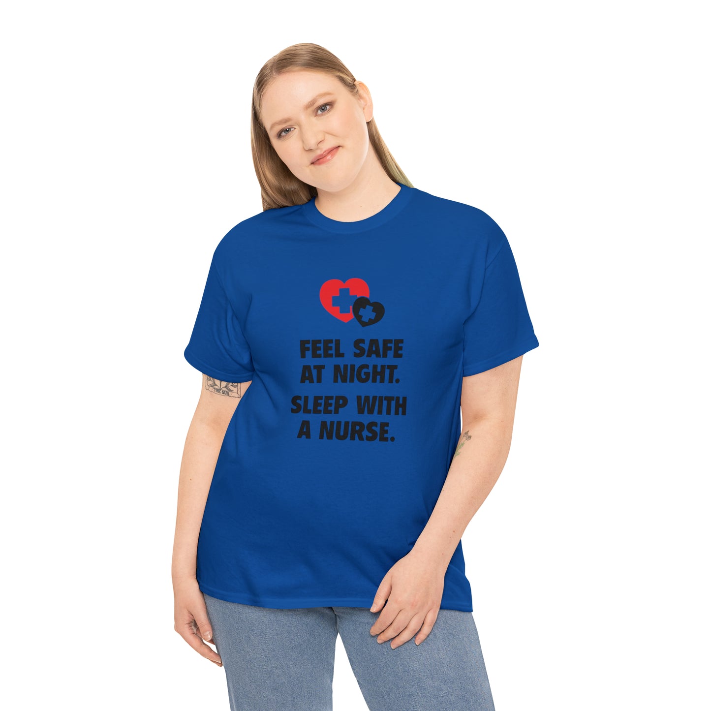 Feel Safe With a Nurse at Night, Funny T-Shirt