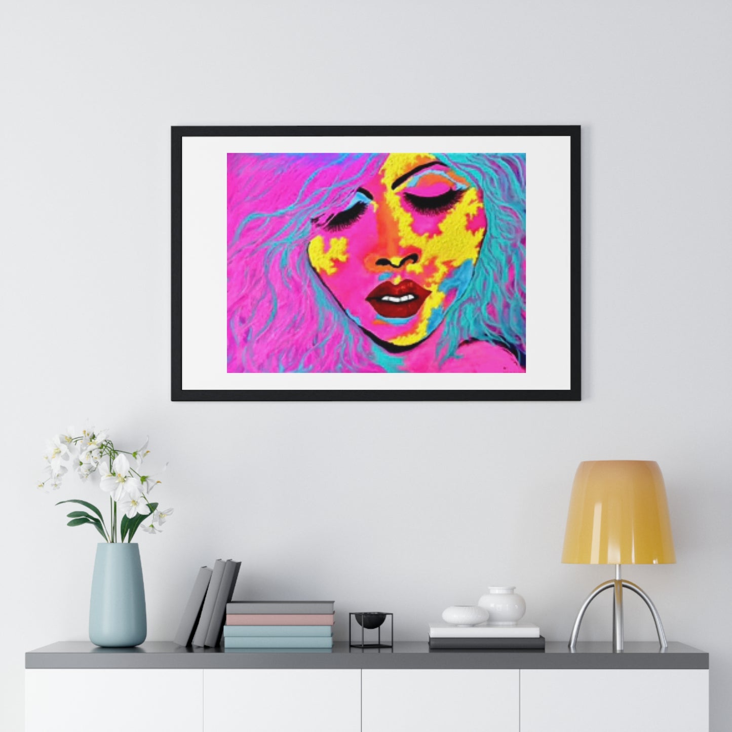 Ecstasy, Psychedelic Art 'Designed by AI' Framed Print