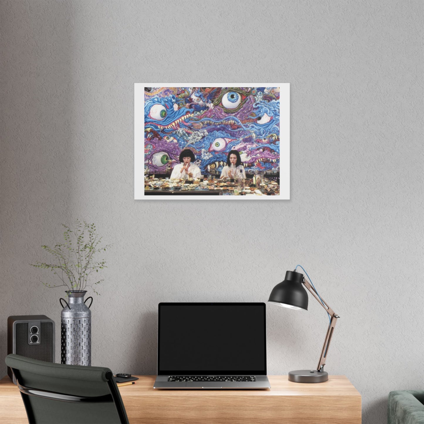 Psychedelic Japan Abstract Art 'Designed by 'AI Canvas Art Print