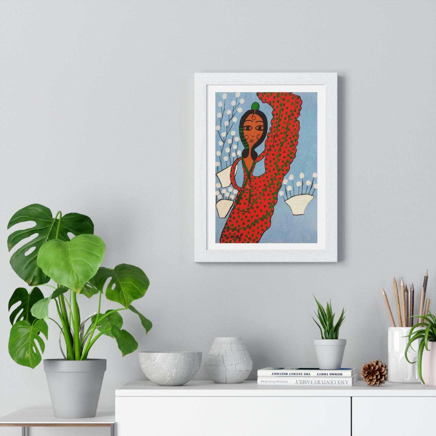 Flamenco Dancer Cartoon Art, from the Original, Framed Print