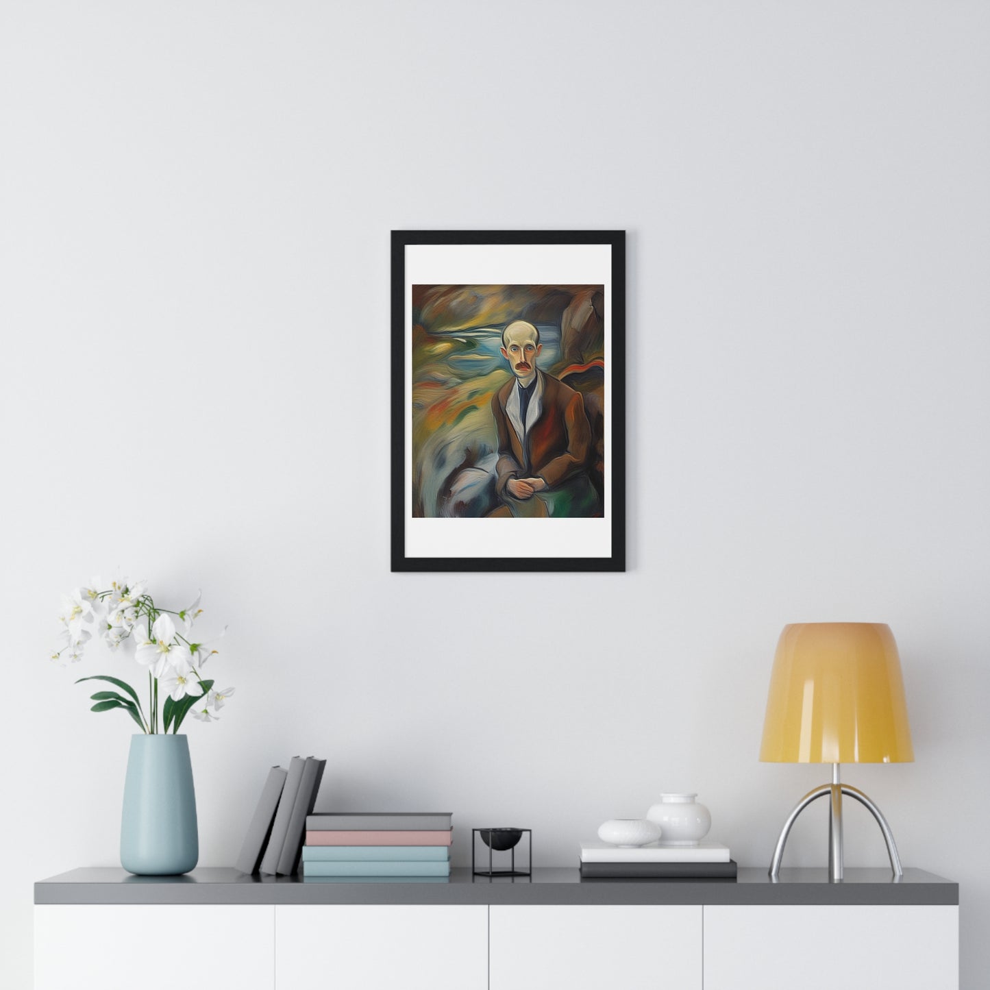 A Mind Adrift, Abstract Art 'Designed by AI', Framed Print