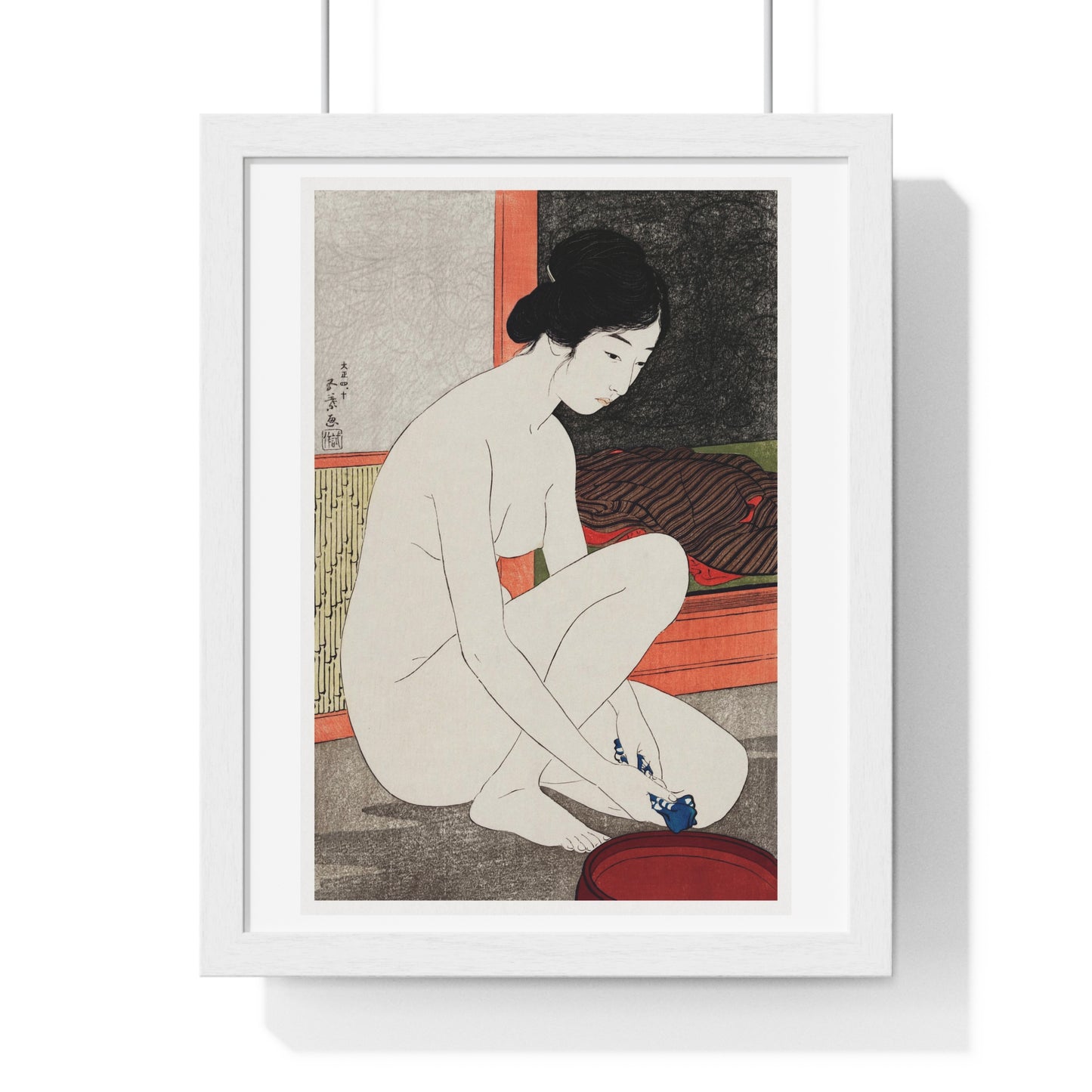 Yokugo no Onna 'Woman After a Bath' (1915) by Goyō Hashiguchi, from the Original, Framed Art Print