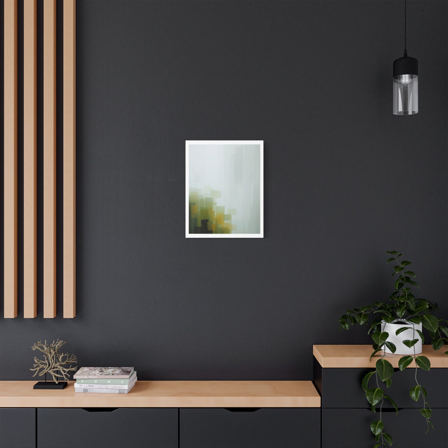 Faded Pastel Abstract Decor Art III 'Designed by AI' Print on Canvas