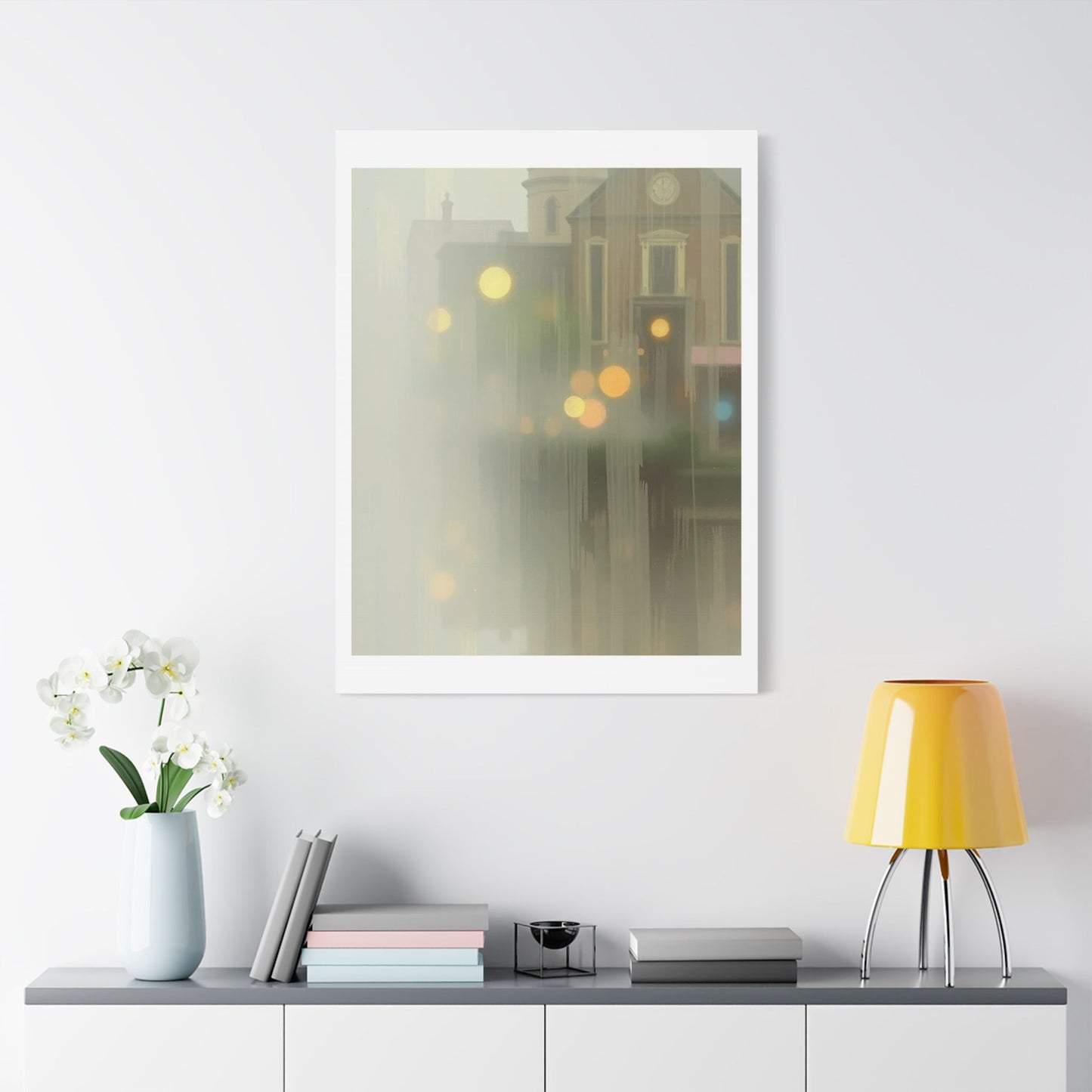Faded Pastel Abstract Decor Art IV 'Designed by AI' Print on Canvas