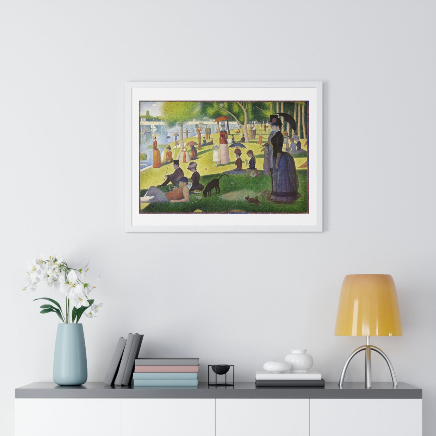 A Sunday on La Grande Jatte (1884) by Georges Seurat, fom the Original, Framed Print
