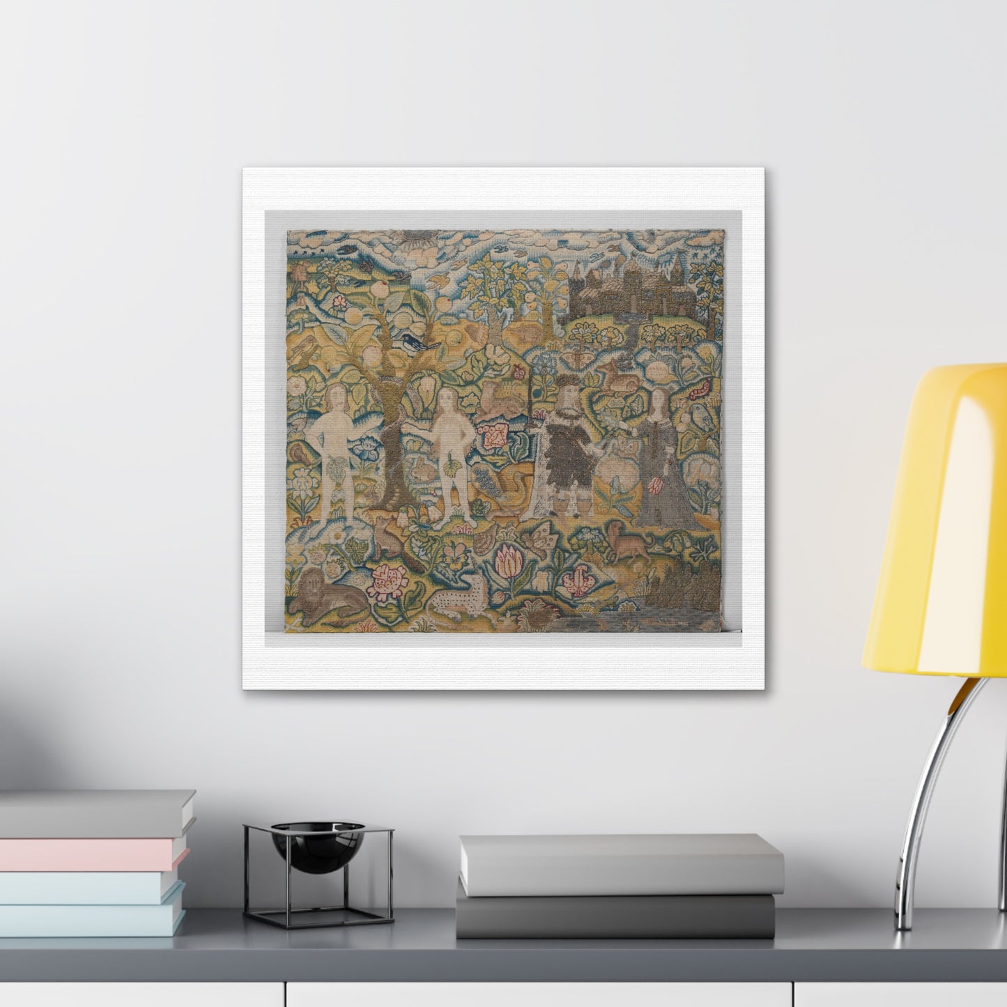 Adam and Eve with Charles I and Henrietta Maria (circa 1634) British Art Print from the Original on Canvas