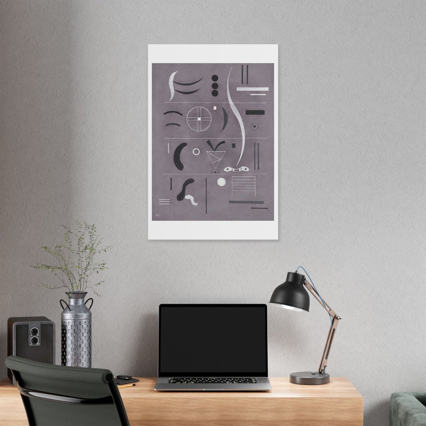 Four Parts (1932) by Wassily Kandinsky, from the Original, Canvas Art Print