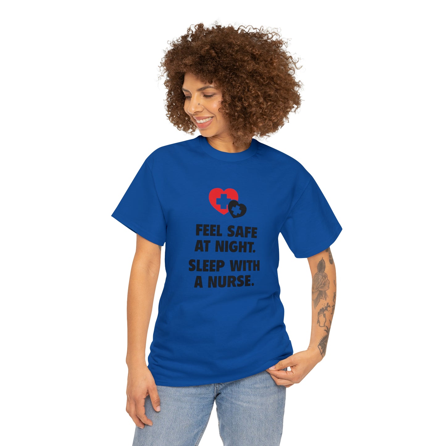 Feel Safe With a Nurse at Night, Funny T-Shirt