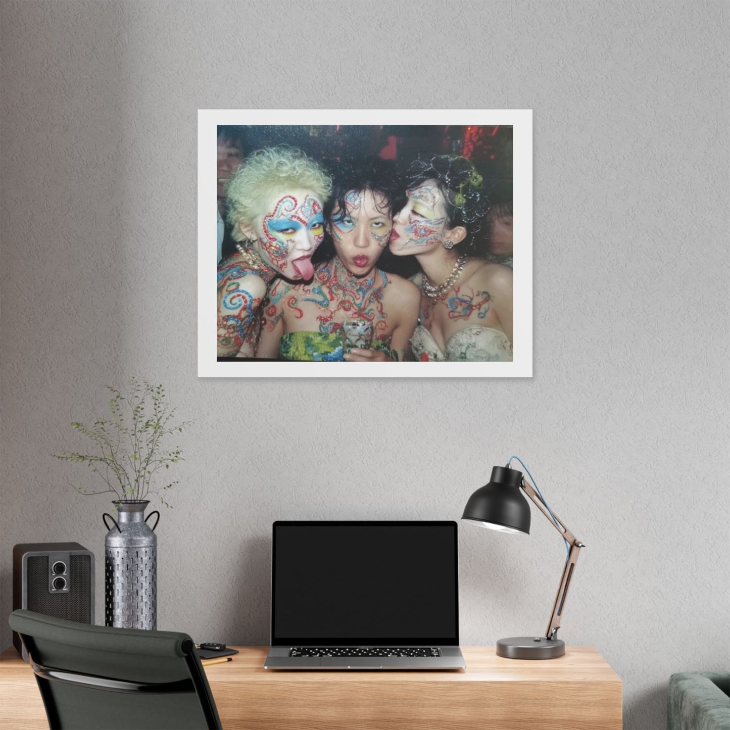 Psychedelic Japan III Abstract Art 'Designed by 'AI Canvas Art Print
