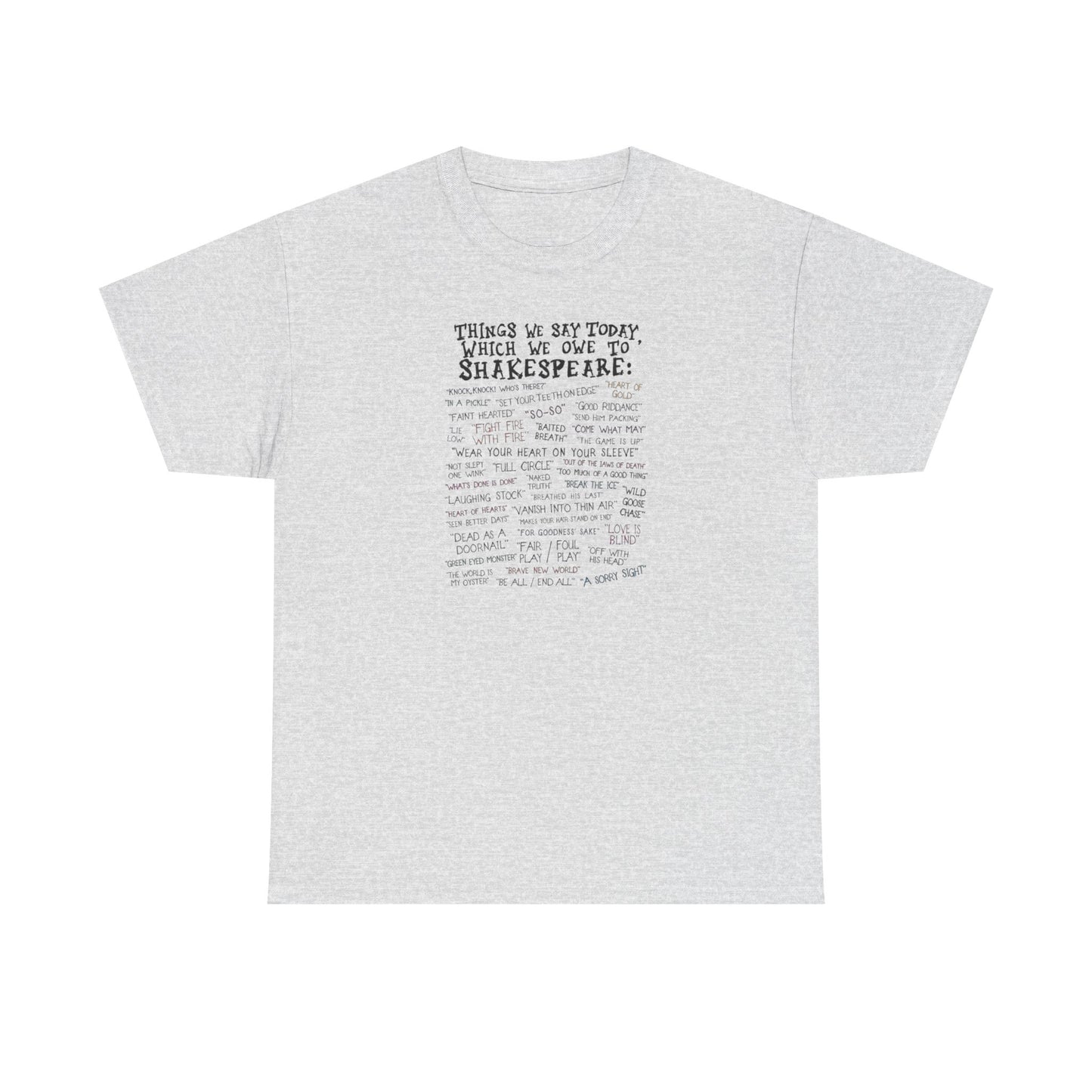 Shakespeare Lover, Shakespeare Quotes T-Shirt