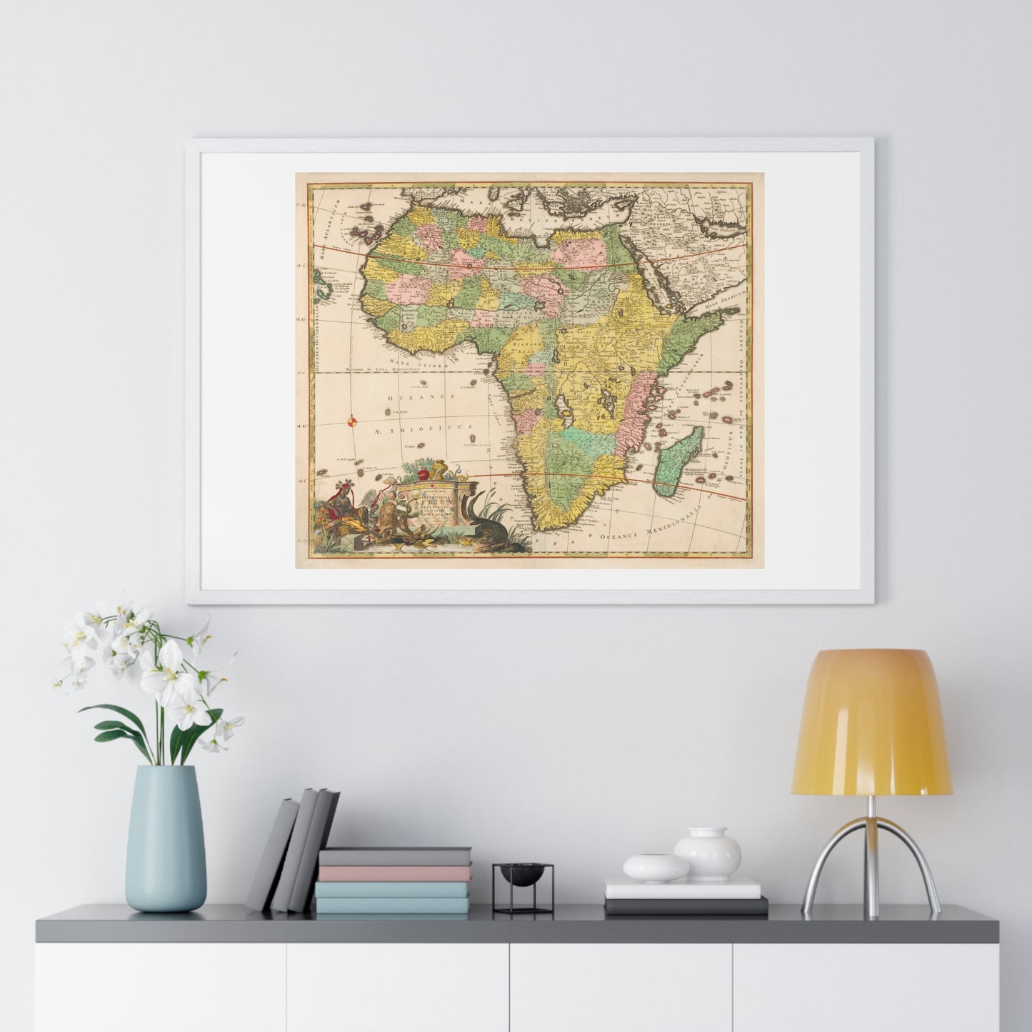 Antique Map of Africa 'Kaart van Afrika' (circa 1690) by Carel Allard, from the Original, Framed Art Print