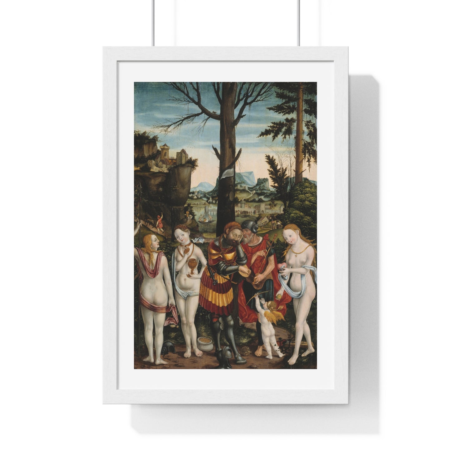 The Dream of Paris (1536) by Matthias Gerung, from the Original, Framed Art Print