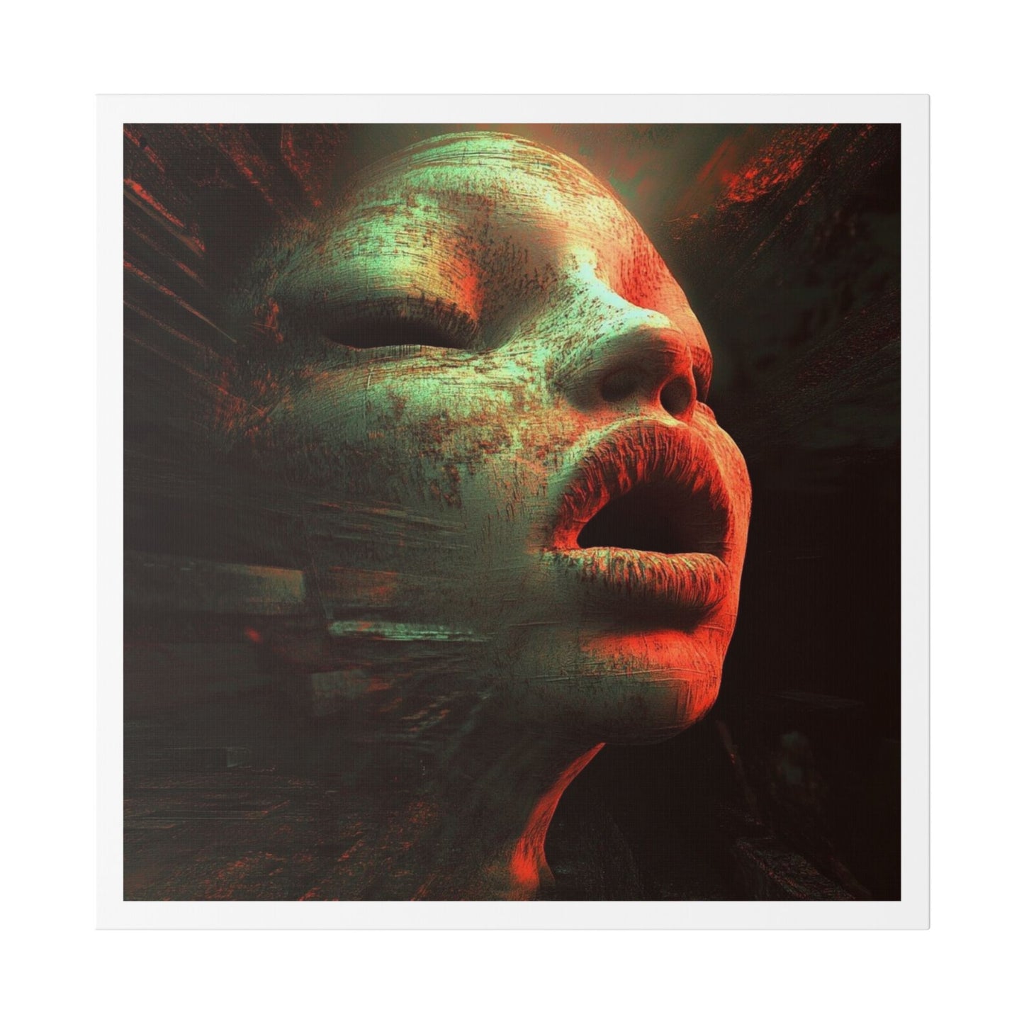Red Shift Desire 'Designed by AI' Canvas Art Print