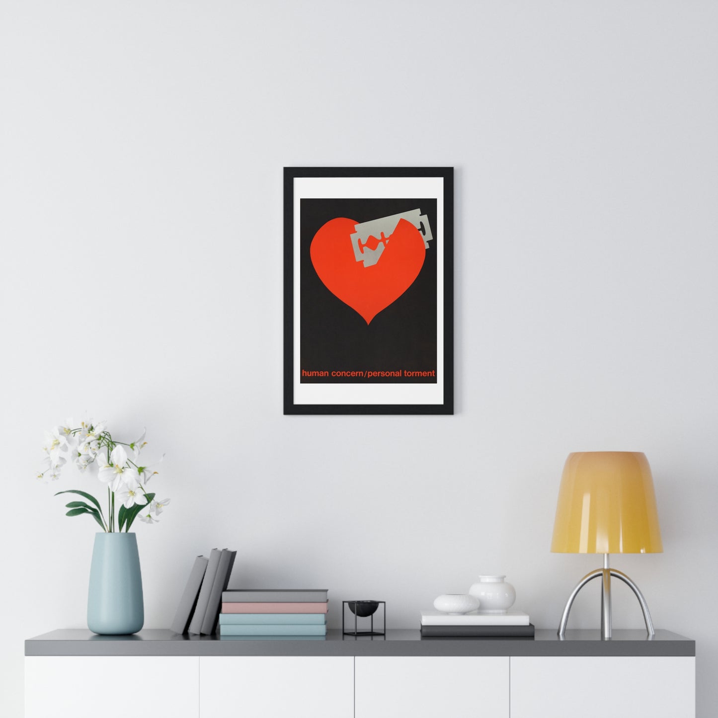 Human Concern, Personal Torment, Poster Art, from the Original, Framed Art Print
