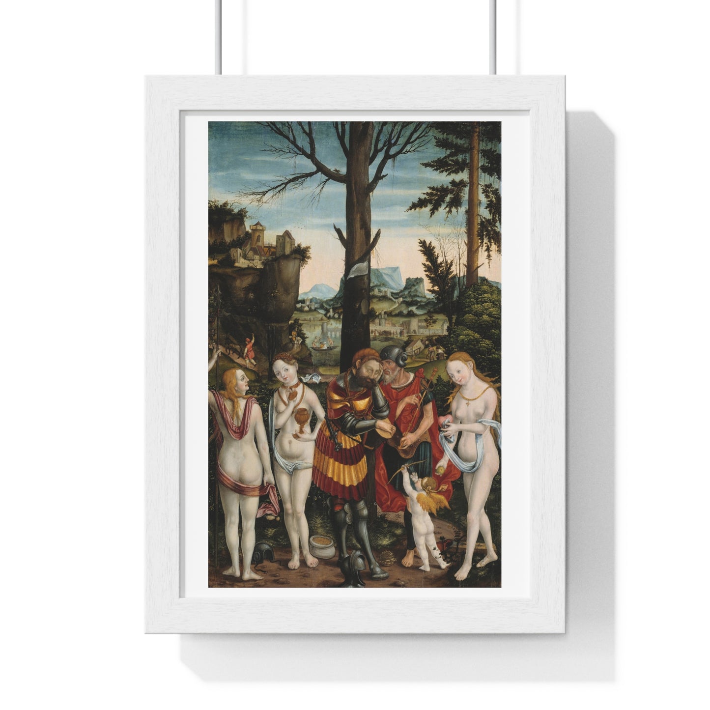 The Dream of Paris (1536) by Matthias Gerung, from the Original, Framed Art Print