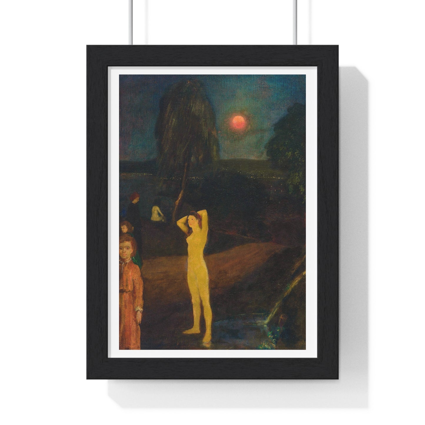 Full Orbed Moon (1901) by Arthur B Davies, from the Original, Framed Art Print