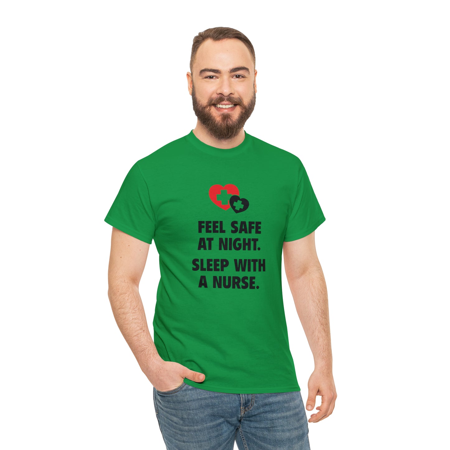 Feel Safe With a Nurse at Night, Funny T-Shirt