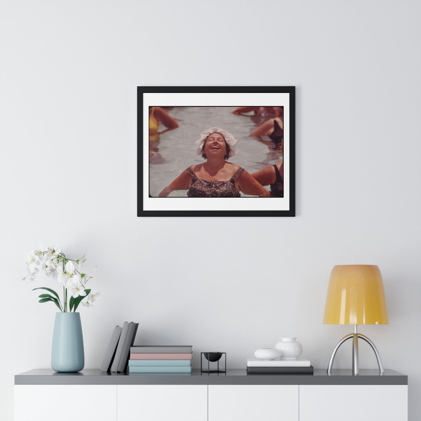 Organised Daily Exercises at the Century Village Retirement Community (circa 1973) Vintage Photography by Flip Schulke, Framed Print