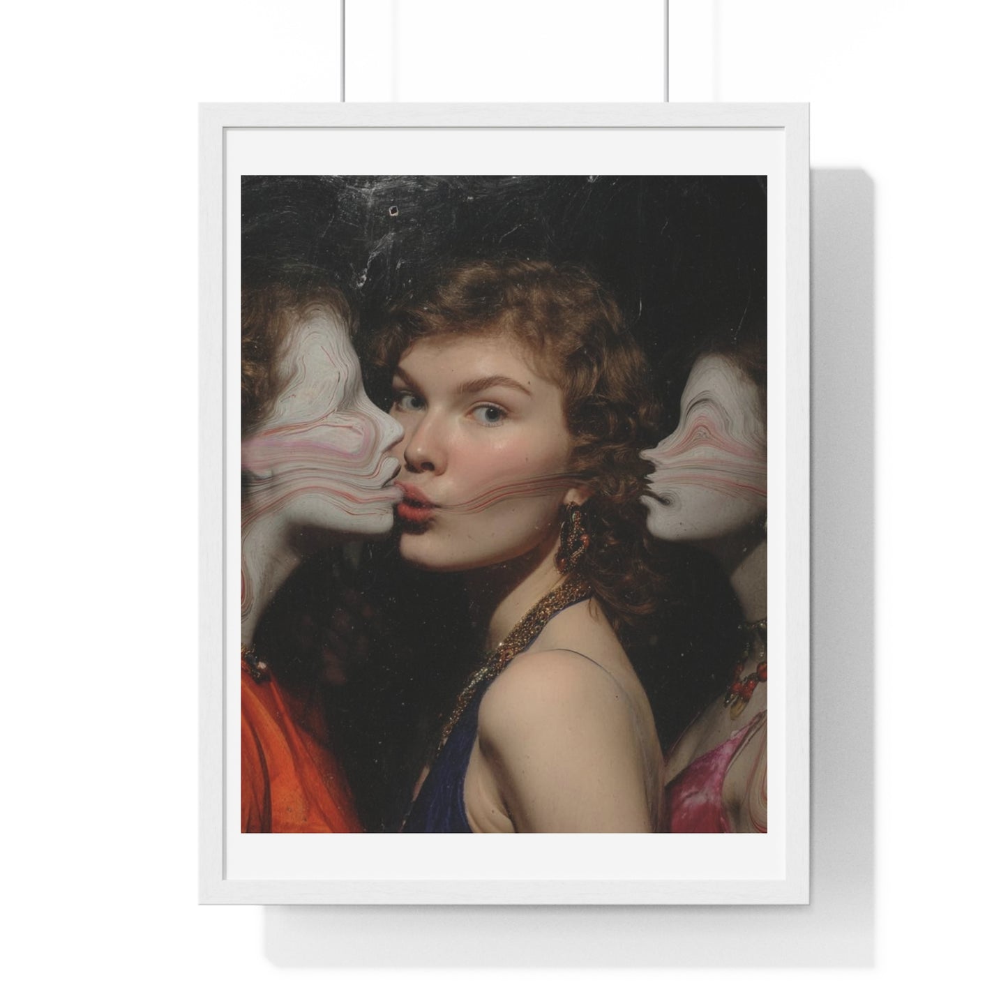 First Love Yourself, Portait Art 'Designed by AI', Framed Art Print