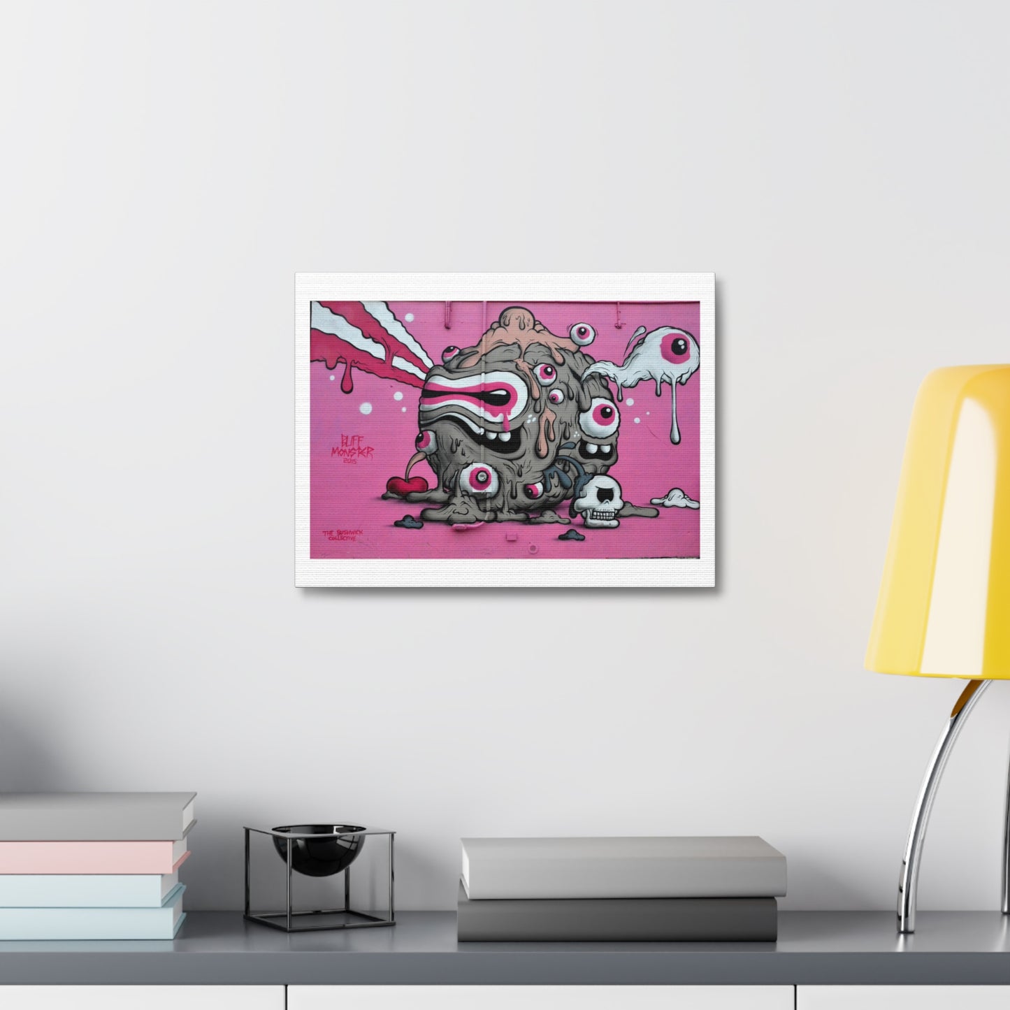 Graffiti Art 'Buff Monster' (2015) for the Bushwick Collective Block Party, Brooklyn, New York, Art Print on Canvas