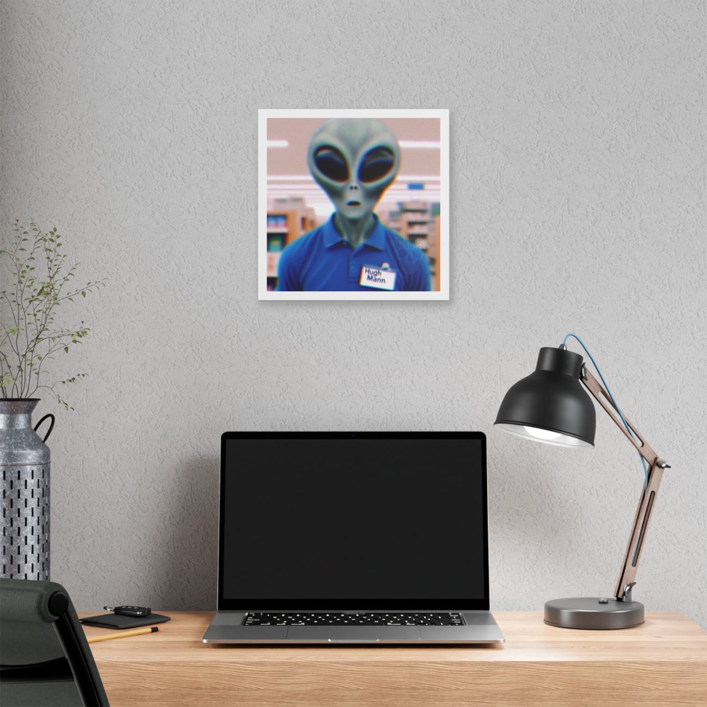 Hugh Mann, Photorealism 'Designed by AI' Canvas Art Print